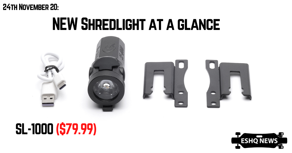 Shredlights SL-1000: A super bright flashlight for skateboards and any PEV.