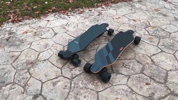 Exway Flex Pro with Meepo Voyager side by side